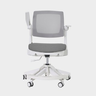어린이의자 키즈 아동 초등학생 책상 의자 팔걸이 수납가능 세레니티 헤이체어, 화이트/그레이, 무회전 중심봉, 발받침대 추가