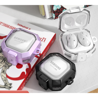 갤럭시 버즈2 버즈프로 TPU 투명 잠금장치 케이스 이미지