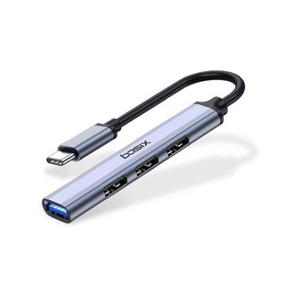 베이식스 C타입 4포트 USB 3.0 2.0 무전원 허브 BU4C, 1개