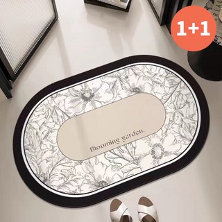 스토리원 1+1 빨아쓰는 규조토 발매트 16종 욕실 화장실 매트 2개세트 U-SSAC48, 블루밍B, 2개