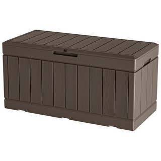 Homall 데크박스 실내 야외 캄핑 다용도 플라스틱 보관함 310L, 브라운, 1개