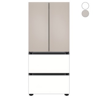 [색상선택형] 삼성전자 비스포크 420L 스탠드형 4도어 냉장고 AI 김치플러스 키친핏 방문설치, 에센셜베이지 + 에센셜화이트, RQ42DB94R3AP