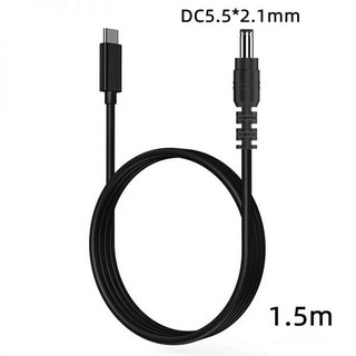 USB연결선 USB C PD 충전기 케이블 C타입 수 to DC5.5 x 2.1 5.5x2.5mm 9V 12V 라우터 스피커 CCTV, DC5.5-2.1mm, 1개