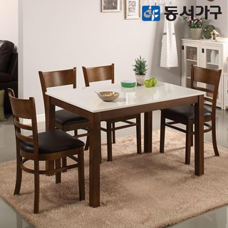 동서가구 H심플 고광택 하이그로시 4인용 식탁 테이블