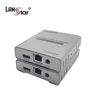 랜스타 HDMI Extender 광 거리연장기 리피터 최대 120M 4K (LS-HDMI-LAN-2120M), 1개