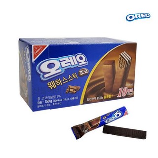 오레오 웨하스스틱 초코 150g 15g X10개 초코 웨하스, 1개