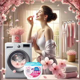 겟잇클린 캡슐 세탁세제 사용 모습