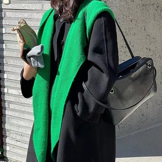 루나봉봉 울 니트 후드 모자 머플러