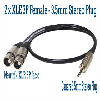 카나래3.5MM 스테레오플러그- 뉴트릭캐논잭 2 X NC3FXX 1.5M케이블