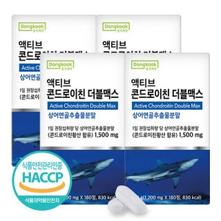 동국제약 액티브 콘드로이친 더블맥스 2개월분 HACCP 인증, 180정, 4개