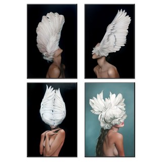 네이키드 패션 우먼 10점 초대형 90x140cm 인물 액자 포스터 인테리어, A, 블랙