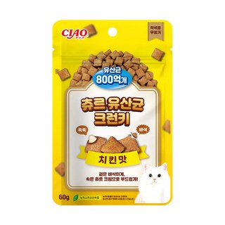 이나바 챠오츄르 유산균 크런키 겉바속촉, 3개, 60g, 치킨맛