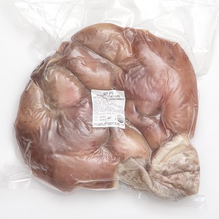 삶은 돼지머리 국내산 한마리 냉동 머릿고기 순대국 돼지국밥 재료 (귀 혀 포함), 1개, 2.8kg