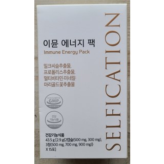 셀피케이션 남녀노소 온가족 종합영양제 이뮨에너지팩 15회분, 1개