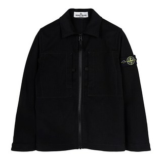 [스톤아일랜드] KIDS 24FW 블랙 와펜 오버 셔츠 자켓 811610414 V0029/8A