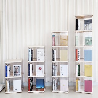 모던 투명 회전 책장 책꽂이