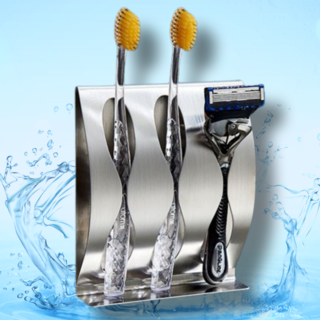 용뉴디 고급 스텐 다기능 양치 칫솔걸이, 1개, 실버