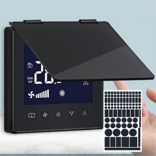 피앤도제 난방 LED 스위치 불 빛 차단 방지 암막 커버, 블랙
