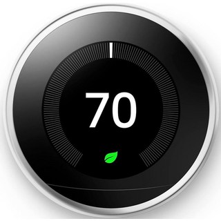 Google Nest Learning 온도 조절기 - 3세대 - 가정용 프로그래밍 가능한 스마트 온도 조절기 - 알렉사와 호환 (스테인리스 스틸), 광택 스틸