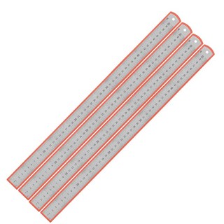 스텐 철자 스텐레스자 직자 500mm 철자 쇠자 스틸자 A타입 50cm - 두께 1mm, 4개, 실버