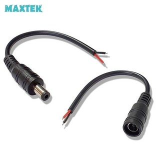 MAXTEK DC 2선 to DC 잭 DIY 전원케이블 Female(암) (외경5.5/내경2.1) MT238, 1개