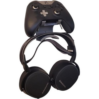 블루투스 헤드셋 이어셋 내장 마이크 무선 Microsoft Xbox Series X|S/Xbox One/Xbox 360용 및 컨트롤러 콤보 행거 미니멀리스트 듀얼 조이패드 헤, White