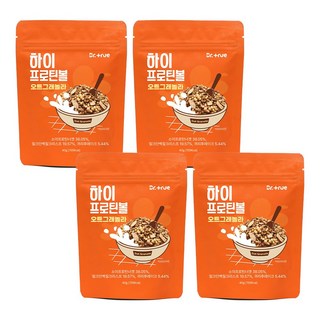 닥터트루 하이 프로틴 볼 다이어트 그레놀라 시리얼 저당 오트 그래놀라, 4개, 40g