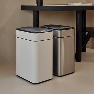 스테인리스 오존살균 자동센서 기저귀 쓰레기통 50L, 실버
