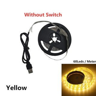 DC 5V 램프 USB 모션 LED 백라이트 TV 주방 스트립 핸드 스윕 흔들기 ON OFF 센서 라이트 다이오드 조명 방수, Yellow USB, 4 메터, 1개