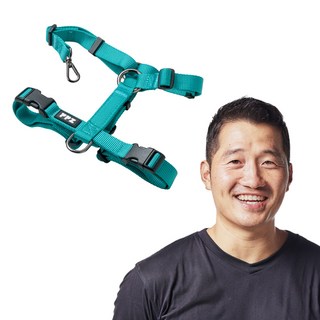 강형욱 추천 퍼피즈 어드벤처 가슴줄 (후크형) 강아지 하네스 산책줄, 오션