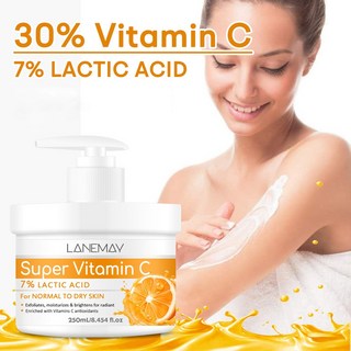 슈퍼 비단민C 7% 젖산 바디로션 강력보습 브라이트닝 퍼밍 수분크림 lactic acid lotion, 3개, 250ml