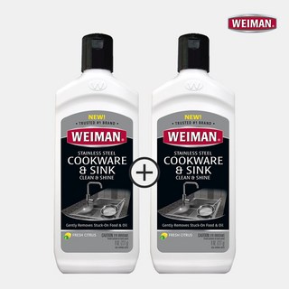 [1+1] 와이만 싱크대 클리너 물때 제거 녹 스텐 얼룩제거 쿡웨어앤싱크 227g+227g 2개 227ml 상품 이미지