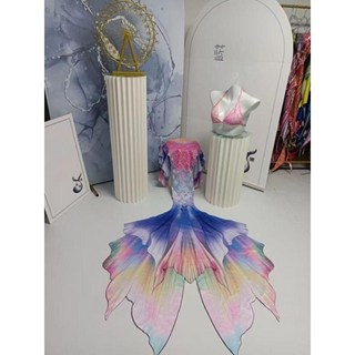 지고다그 여성용 하이웨스트 언밸런스 머메이드 스커트