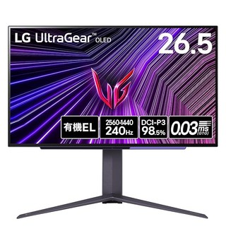 VGP 2025 금상LG 게이밍 모니터 UltraGear OLED 27GS95QE-B 26.5인치/WQHD(2560×1440)@240Hz/유기EL/0.03ms(GTG)/Displa