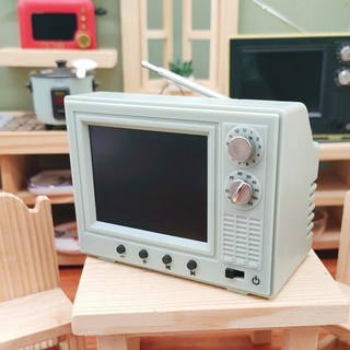 진짜로 시청 가능한 미니 TV, 1개, 연초록색