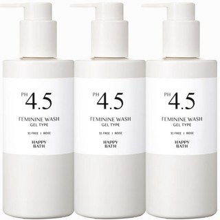 해피바스 PH4.5 약산성 로즈 여성청결제 250g, 3개