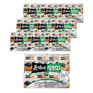대용량 업소용 식당용 도시락김 광천 도시락김 (4gx16봉) x 10봉 160봉, 64g, 160개