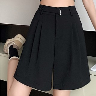 춘게엘 (XS-2XL) 여성 여름 얇은 빅 사이즈 정장 반바지 하이웨스트 A라인 와이드 5부 팬츠 dng065-3040 상품 이미지