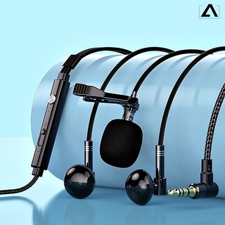 마이크 이어폰 유선 통화 라이브 방송용 줄이어폰, Type-c 블랙, 블랙, 유선라이브마이크이어폰