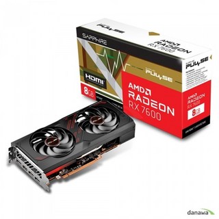 이엠텍 SAPPHIRE 라데온 RX 7600 PULSE OC D6 8GB 정품 그래픽카드