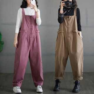 ZENCY젠시 리네 배기 멜빵바지