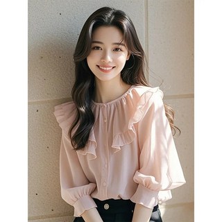 프릴 블라우스