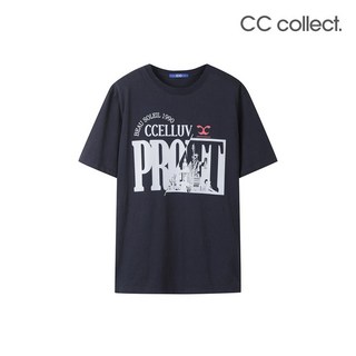 CC콜렉트 그래픽 프린팅 베이직 티셔츠_C252PSM332 470918