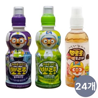 뽀로로 포도 샤인머스켓 보리차 어린이 음료, 24개, 235ml