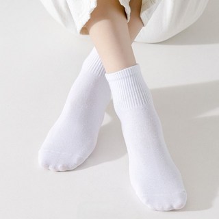 이지하다 여성용 프리미엄 무지 중목 양말 10켤레