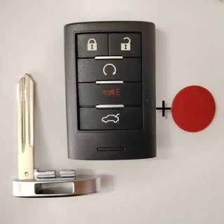 쿠쿠스토어 스마트 원격 키 쉘 캐딜락 CTS SRX 2013-2014 에스컬레이드 GMC 엔트리 5 버튼, 04 C type