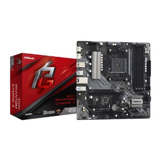 ASRock B550M Phantom Gaming 4로 조립된 게이밍 PC 내부 모습