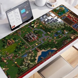 히어로즈 오브 마이트 앤 매직 3 매트 PC 게이머 컴퓨터 액세서리 마우스 카펫 게이밍 노트북 키보드 패드 데스크 매트 대형 마우스 패드, [06] 1000x500x2mm, [07] BLACK-7