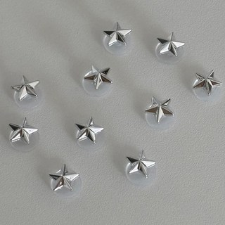 비니빈스 y2k 실버 별 신발꾸미기 실내화 파츠 세트 10pcs