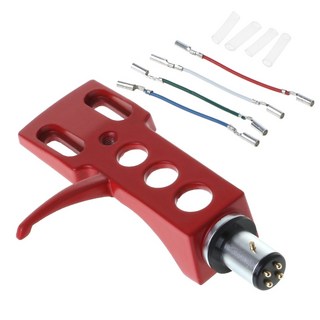 턴테이블 바늘 청소 케이블 헤드쉘 마운트 유니버설 lp 포노 카트리지 교체 축음기 헤드, 빨간색